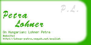 petra lohner business card